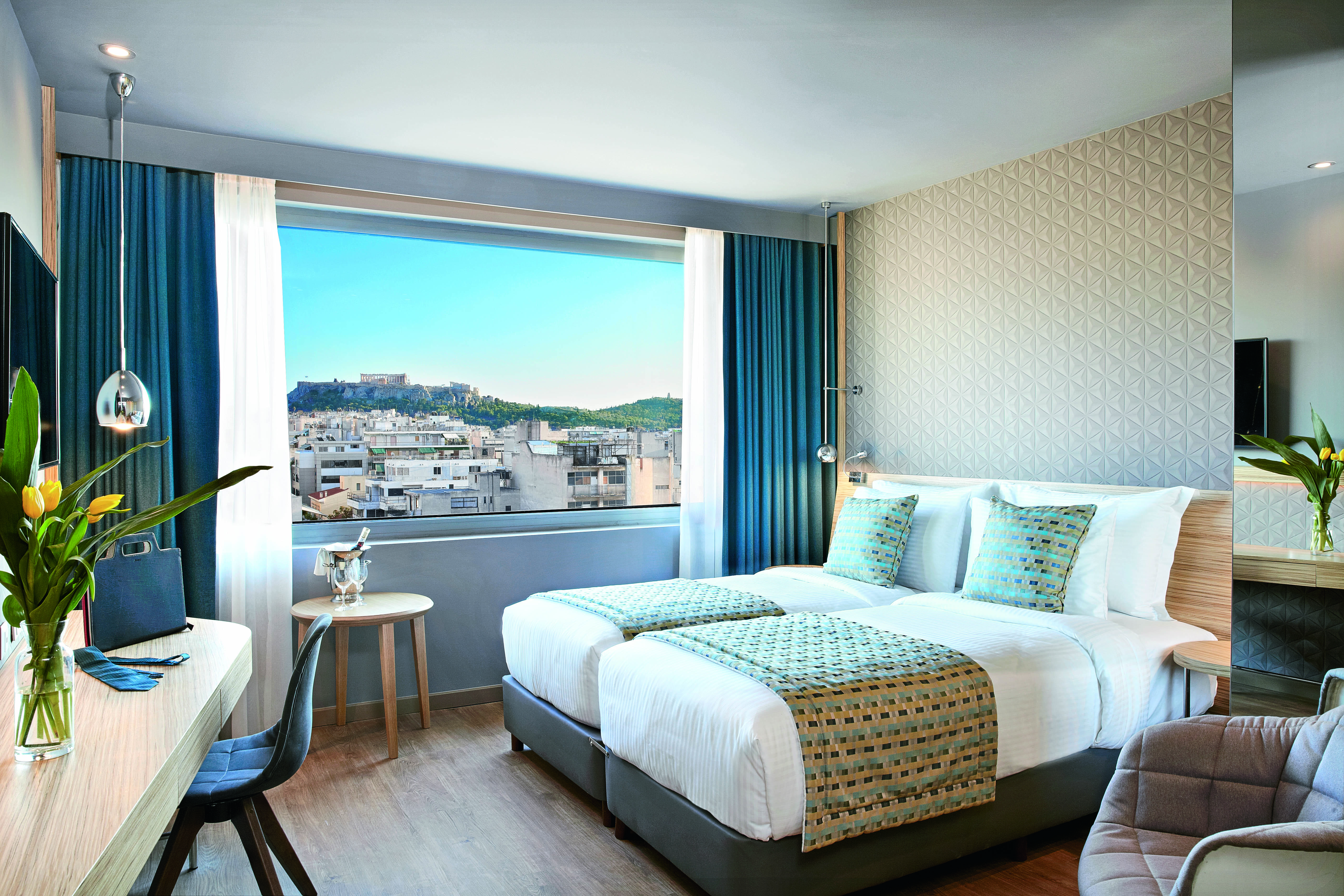 فندق ويندهام جراند أثينا المظهر الخارجي الصورة Deluxe room with Acropolis view