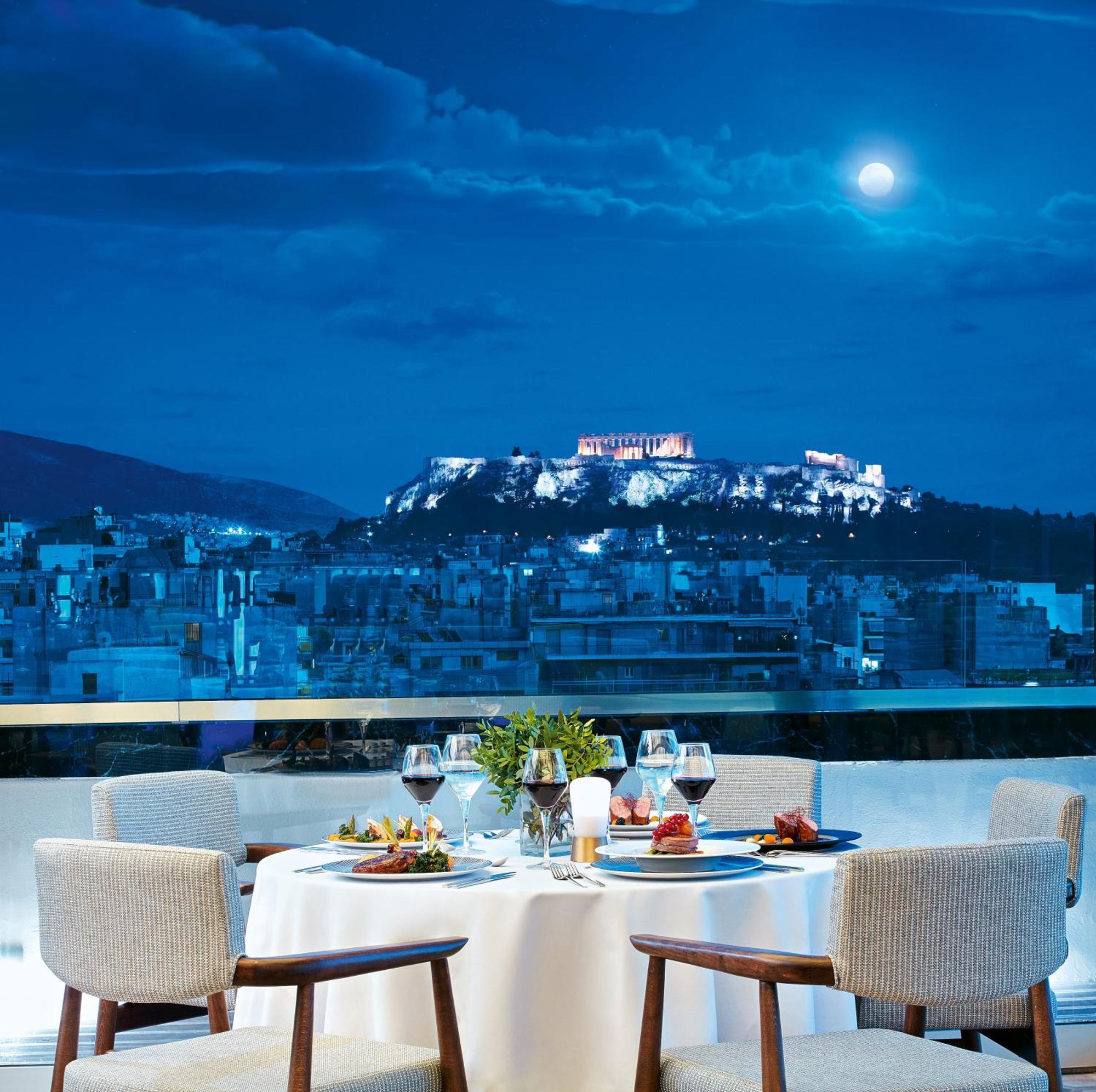 فندق ويندهام جراند أثينا المظهر الخارجي الصورة The Acropolis view from the hotel